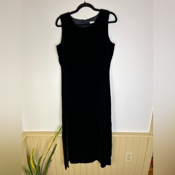 Vintage Chia & Chia Velvet Silk Maxi Slip Dress Sz 12 Fairy Whimsgioth Evening - Picture 10 of 11
